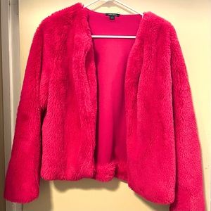 Hot Pink Faux Fur Jacket
